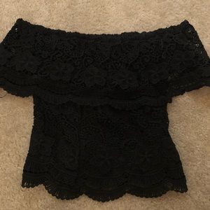 LF off the shoulder lace top